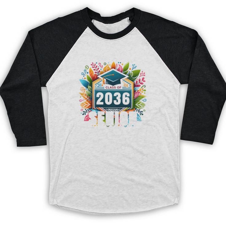 Class Of 2036 Graduation School Vintage Senior 2036 Baseball Raglan Shirt