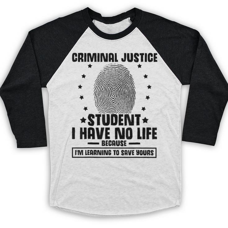 Criminal Justice School Degree Graduation Day Student Baseball Raglan Shirt