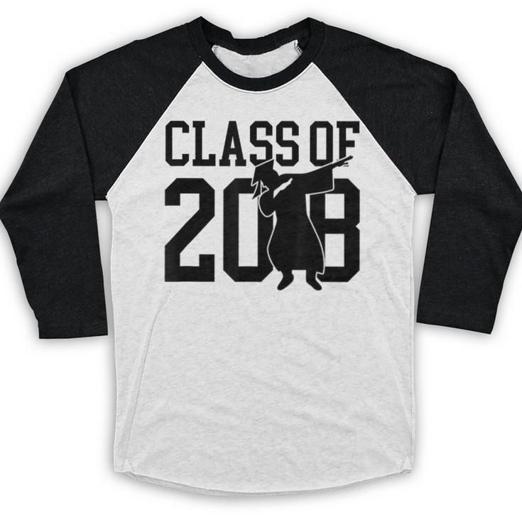 Dabbing Graduation Shirt Class Of 2018 Baseball Raglan Shirt
