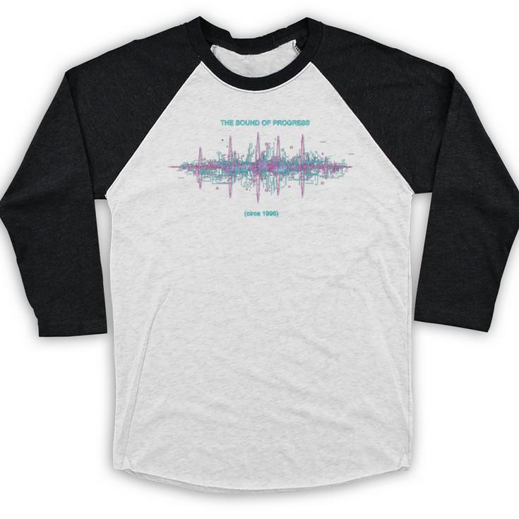 DIAL UP Modem Sound Of Progress 1996 Gen X Tech Nostalgia Premium Tri-Blend Baseball Raglan Shirt