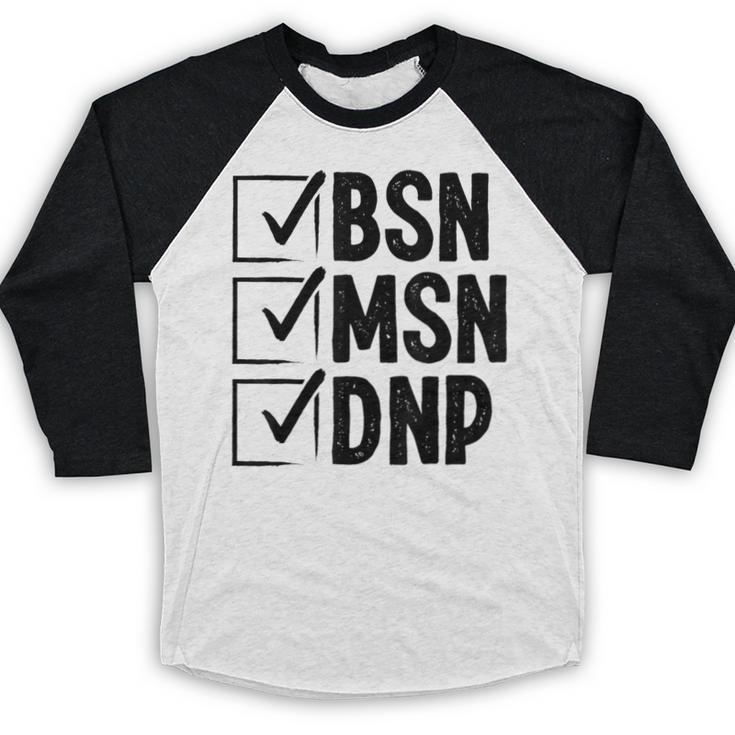 DNP Doctor MSN BSN DNP Nurse DNP Degree Graduation Baseball Raglan Shirt