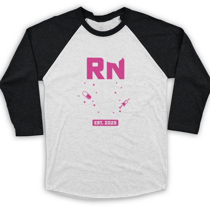 Earned It RN 2025 Nurse Graduation Nursing School Graduate Premium Tri-Blend Baseball Raglan Shirt