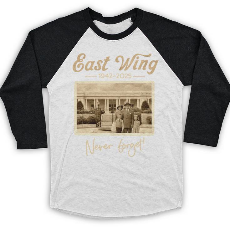 East Wing Never Forget American Vintage Nostalgia Premium Tri-Blend Baseball Raglan Shirt