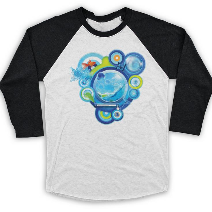 Frutiger Aero Metro Abstract Maximalism 2000s Nostalgia Premium Tri-Blend Baseball Raglan Shirt