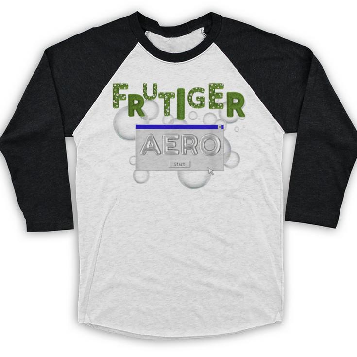 Frutiger Aero Y2K Fashion Trends Grass Fun Computers Baseball Raglan Shirt