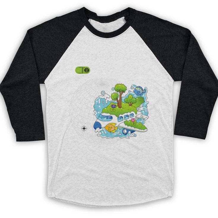 Frutiger Aero Y2K Fashion Trends Statement Piece Tech Orbite Premium Tri-Blend Baseball Raglan Shirt