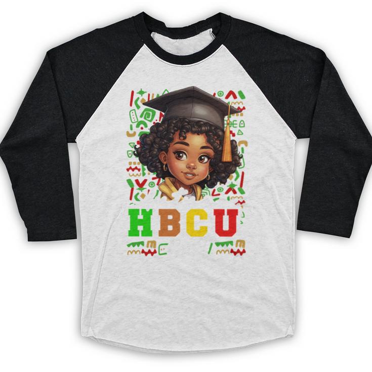Future HBCU Grad Girl Kids Graduation HBCU College Baseball Raglan Shirt