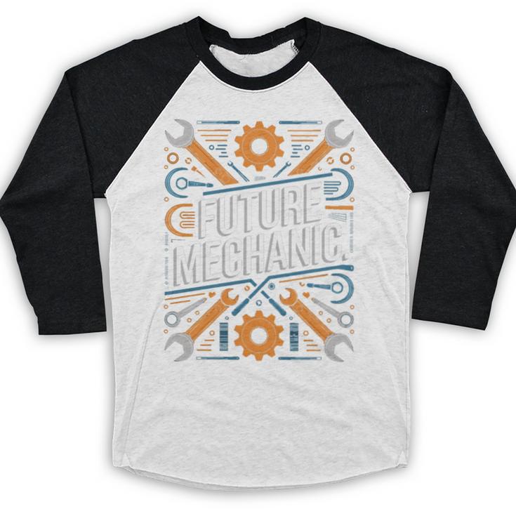 Future Mechanic Graduation School Kids Toddler Women Men Gag Baseball Raglan Shirt