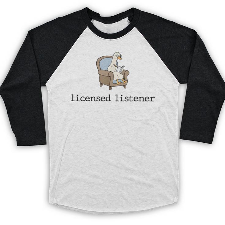 Goose Licensed Listener Psychology School Graduation Baseball Raglan Shirt