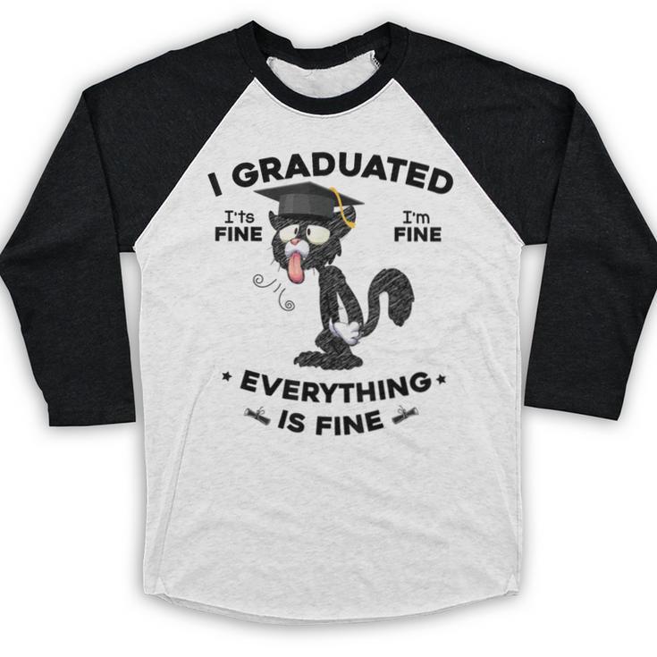 I Graduated Graduate Class 2025  Cat Graduation Baseball Raglan Shirt
