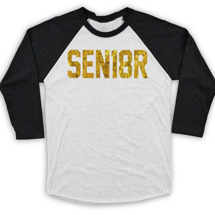 Graduation Party SEN18R Senior 2018 High School T-Shirt Baseball Raglan Shirt
