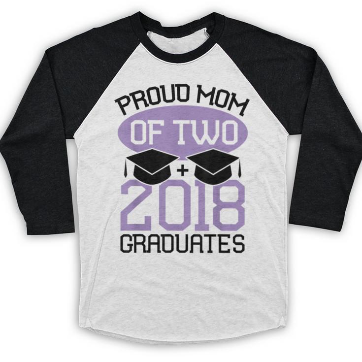 Graduation Shirt For Mom Of Twins Proud Mom Twins Tee Baseball Raglan Shirt