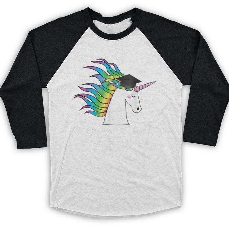 Graduation Unicorn Shirt She Believed Did School 2017 Baseball Raglan Shirt