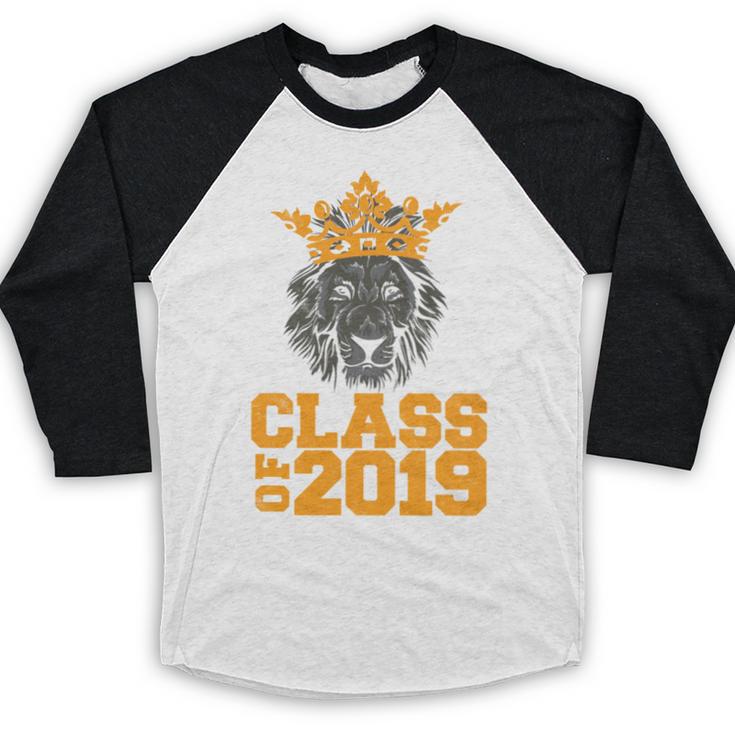High School King Graduation Shirt Class Of 2019 Seniors Baseball Raglan Shirt