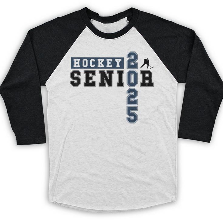 Hockey Senior Night Hockey Senior 2025 Graduation 32 Baseball Raglan Shirt