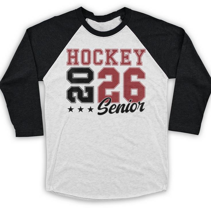 Hockey Senior Night Hockey Senior 2026 Graduation 59 Baseball Raglan Shirt