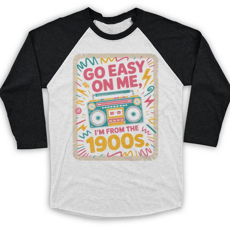 I'm From The 1900s 80s Millennial Boom Box Radio Premium Baseball Raglan Shirt