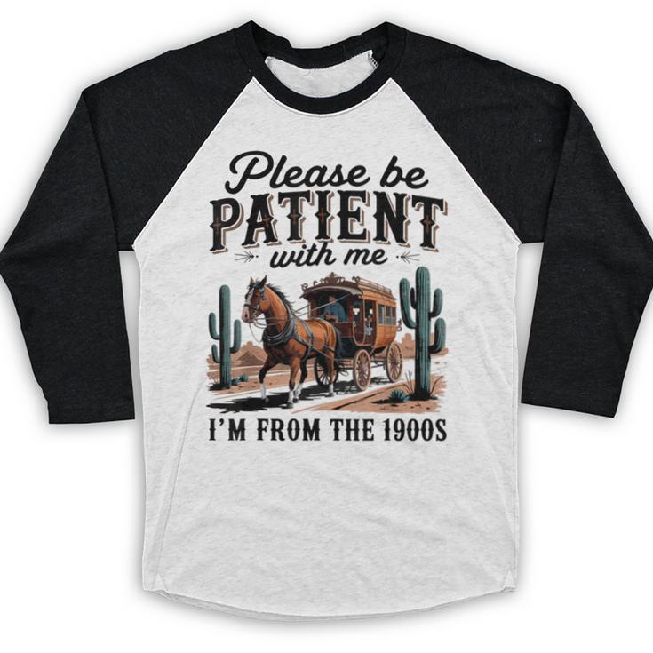 I'm From The 1900s Historical Humor Old Person Baseball Raglan Shirt