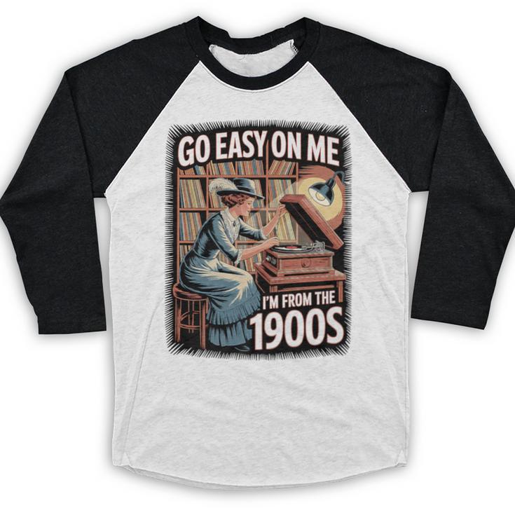 I'm From The 1900s Vinyl Record Lover For Women Premium Baseball Raglan Shirt
