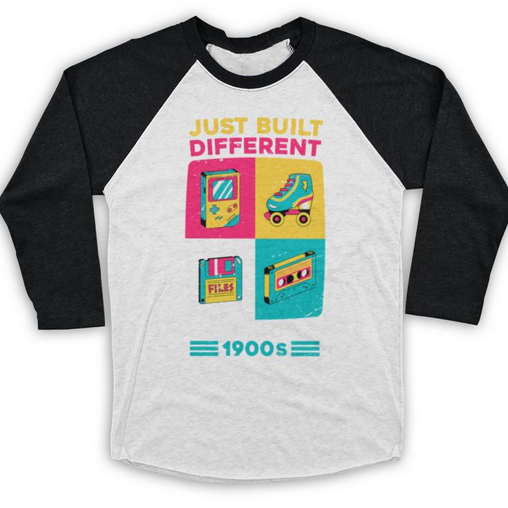 Just Built Different I'M From The 1900S Retro Baseball Raglan Shirt