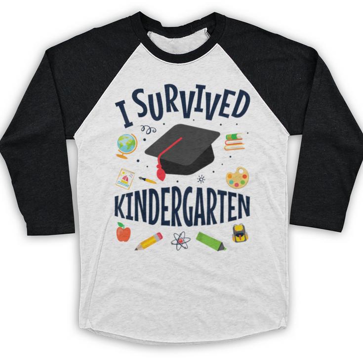 Kindergarten Graduation Shirt I Survived Kindergarten Baseball Raglan Shirt