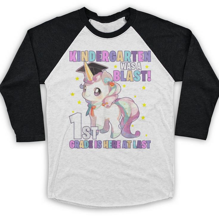 Kindergarten Graduation Unicorn Kindergarten Graduate Girls Baseball Raglan Shirt