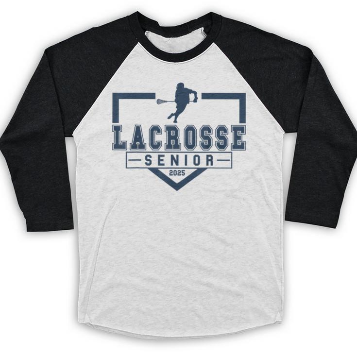 Lacrosse Senior Night Lacrosse Senior 2025 Graduation 33 Baseball Raglan Shirt