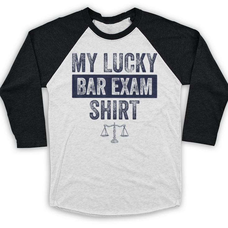 Law School Graduation Him Her Lucky Bar Exam Baseball Raglan Shirt