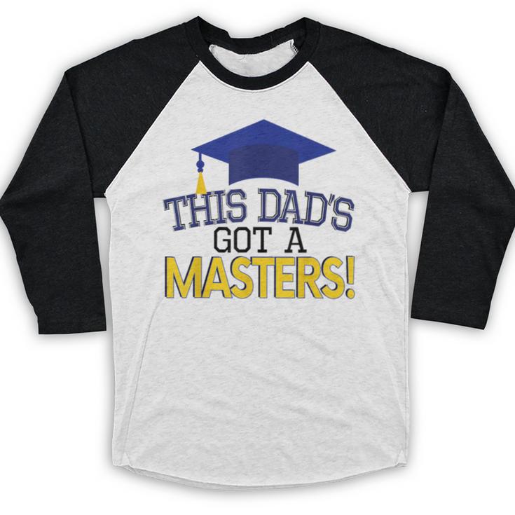 Masters Degree Proud Dad Graduation Shirt MBA Social Work Baseball Raglan Shirt