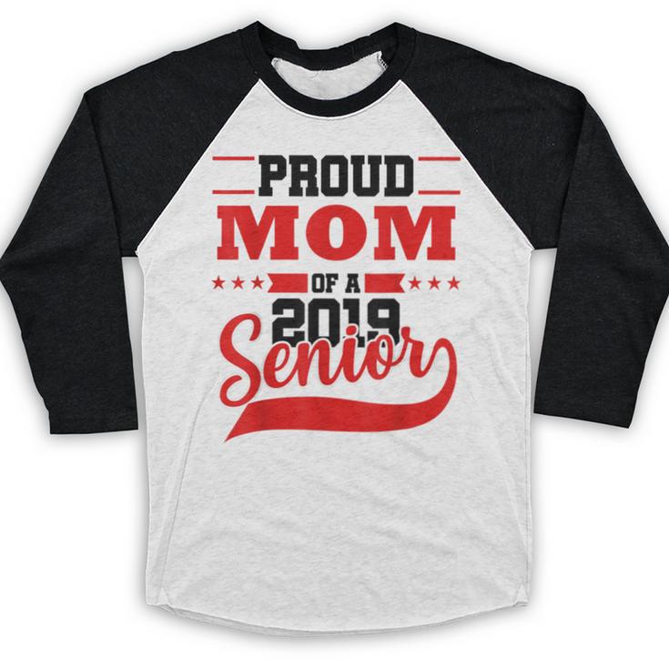 Mom Class Of 2019 Senior Graduation T-Shirt High School Baseball Raglan Shirt