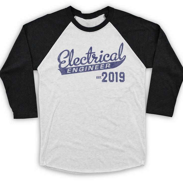 New Electrical Engineer Est 2019 Graduation Baseball Raglan Shirt