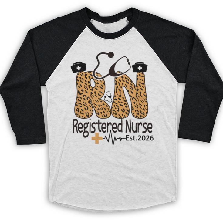 Nurse Est 2026 Graduation Graduate Nursing Student RN LPN Baseball Raglan Shirt