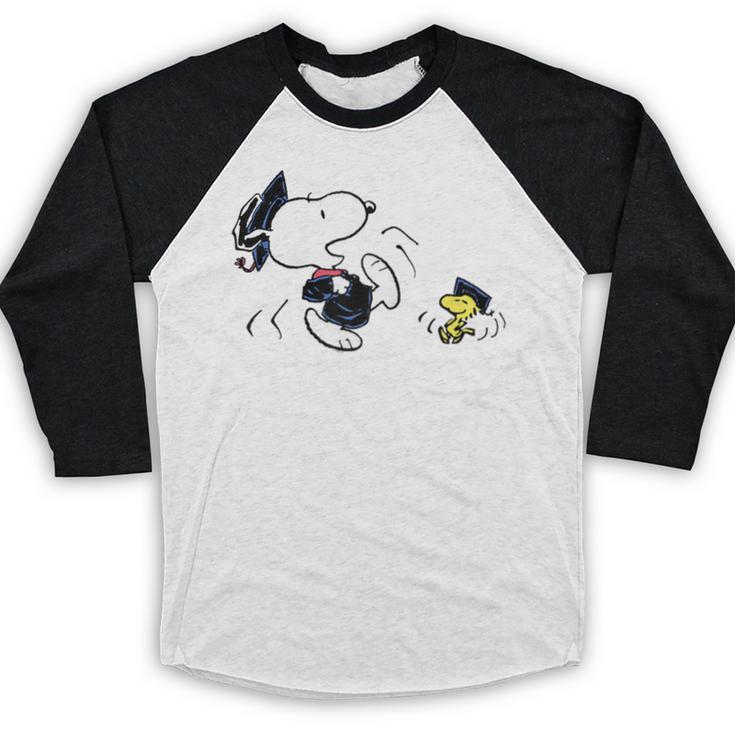 Peanuts Graduation Squad Snoopy Woodstock Raglan Baseball Tee Baseball Raglan Shirt