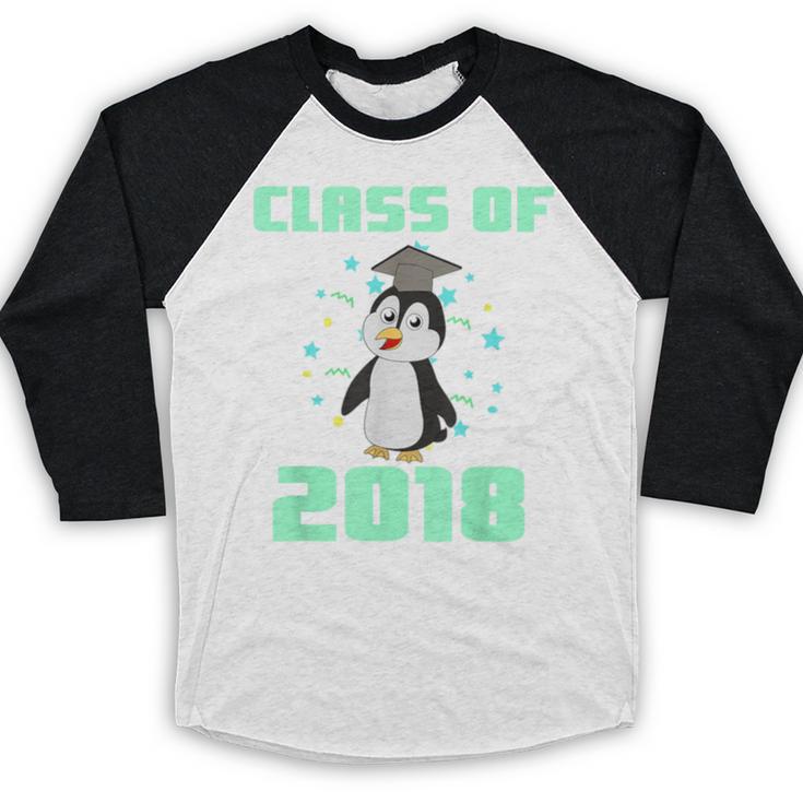 Pinguin Class 2018 Shirt Graduation  Kids Graduate Baseball Raglan Shirt