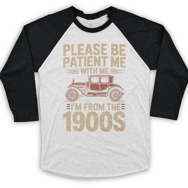 Please Be Patient With Me I'm From The 1900s Vintage Car Premium Baseball Raglan Shirt