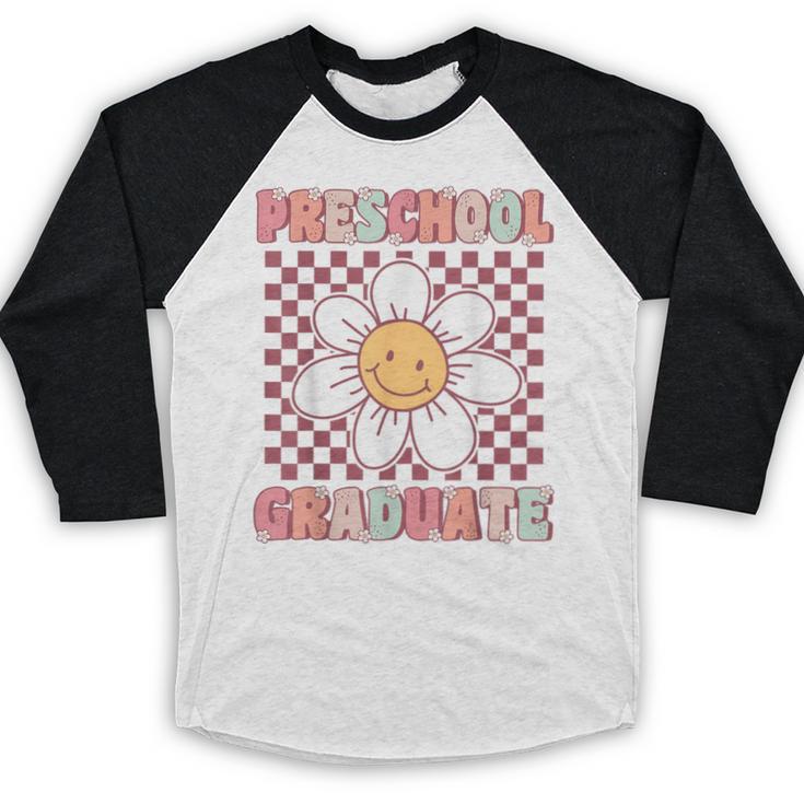 Preschool Graduation Graduate Cute Groovy Last Day Of Pre K Baseball Raglan Shirt