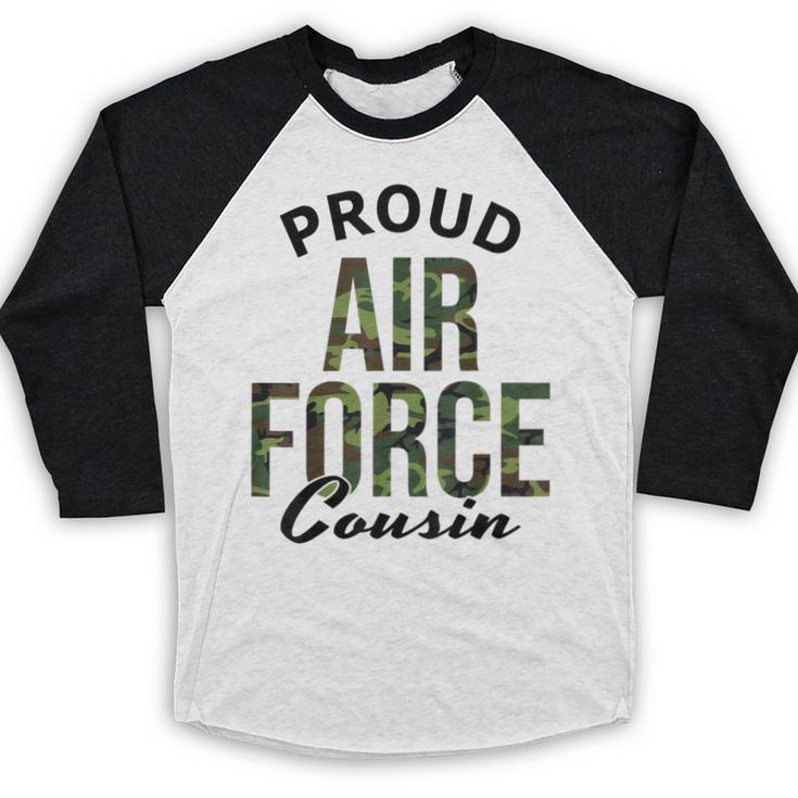 Proud Air Force Cousin Deployment Homecoming Graduation USAF Baseball Raglan Shirt