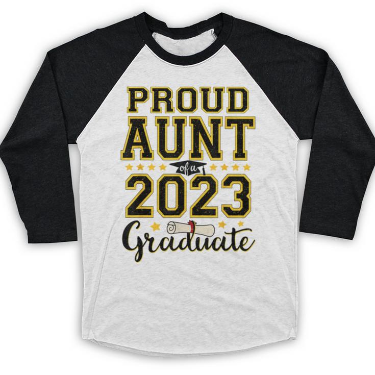 Proud Aunt Of A 2023 Graduate Family Matching Graduation Baseball Raglan Shirt