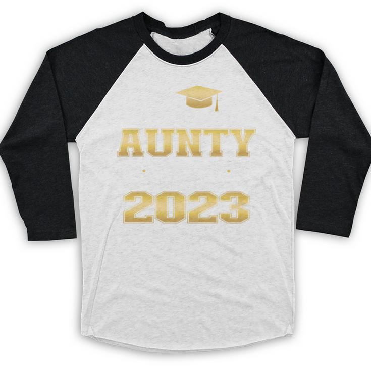 Proud Aunty Of 2023 Class MBA Graduate Family Graduation Baseball Raglan Shirt