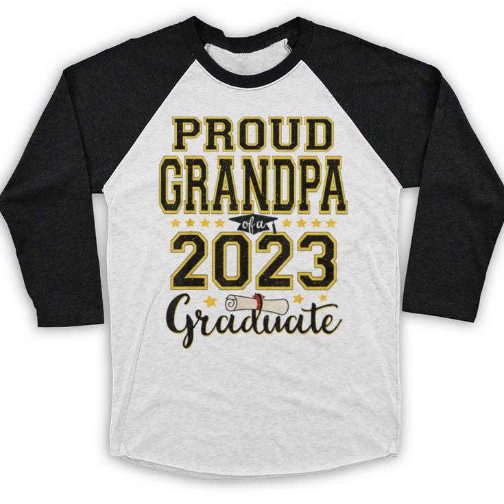 Proud Grandpa Of A 2023 Graduate Graduation Baseball Raglan Shirt