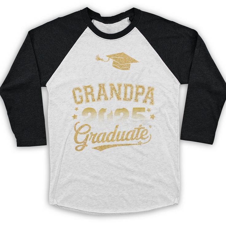 Proud Grandpa Of a Class Of 2025 Graduate Senior Graduation Premium Baseball Raglan Shirt