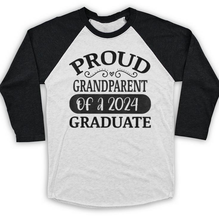 Proud Grandparent Of A Class Of 2024 Graduate Graduation Baseball Raglan Shirt