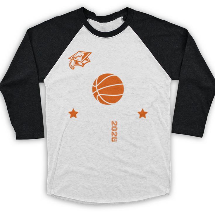 Proud Mom Of a Basketball Senior Class Of 2026 Graduation Baseball Raglan Shirt