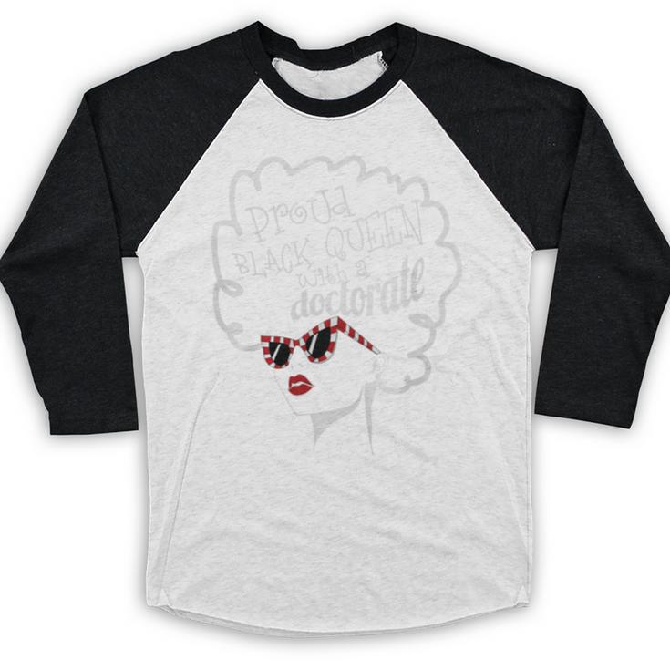 Queen PhD Doctorate Degree Graduation EdD PsyD Premium Tri-Blend Baseball Raglan Shirt