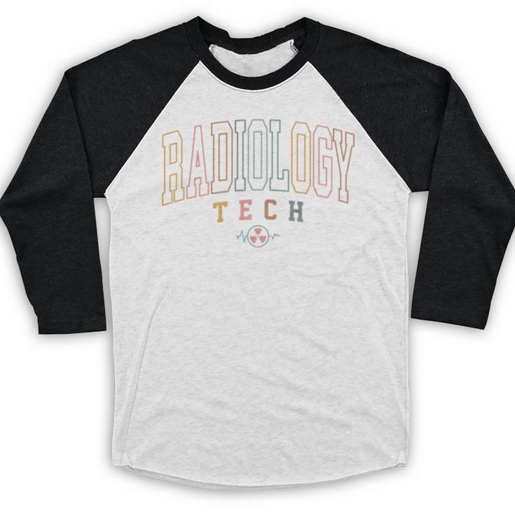 Radiology Technician Rad Tech Graduation Radiology Baseball Raglan Shirt