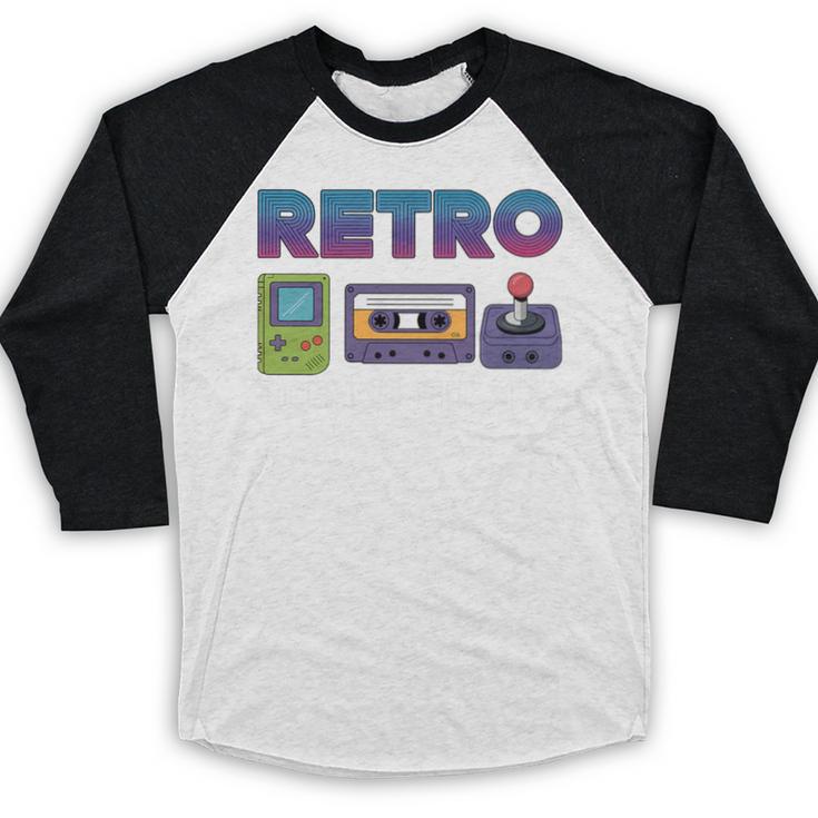 Retro Gaming Nostalgia Tee Perfect For Vintage Lovers Premium Tri-Blend Baseball Raglan Shirt