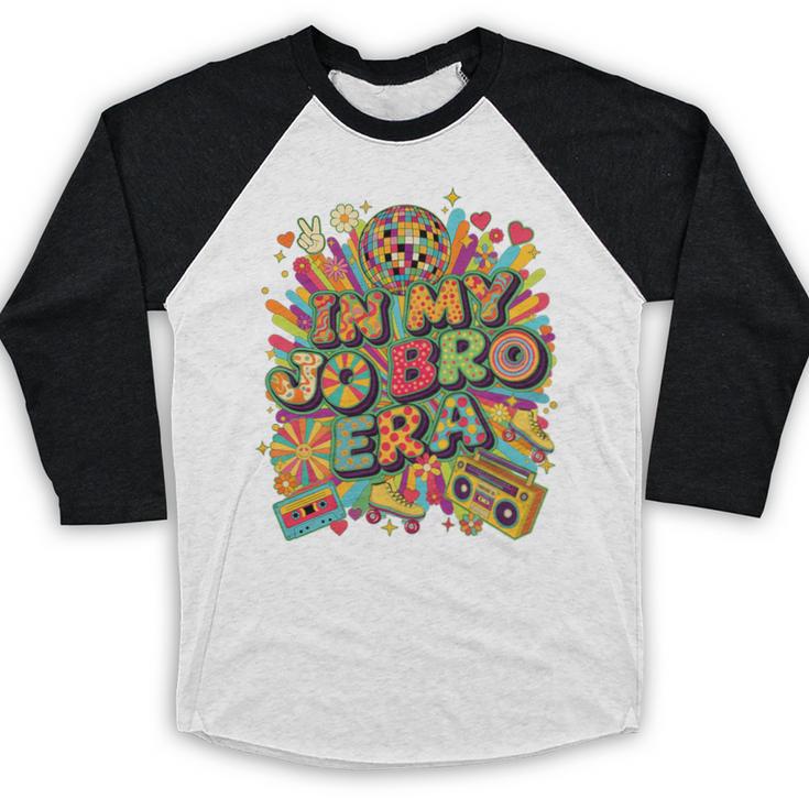Retro Nostalgia Era Disco Groovy 80s 90s Vintage Aesthetic Premium Tri-Blend Baseball Raglan Shirt