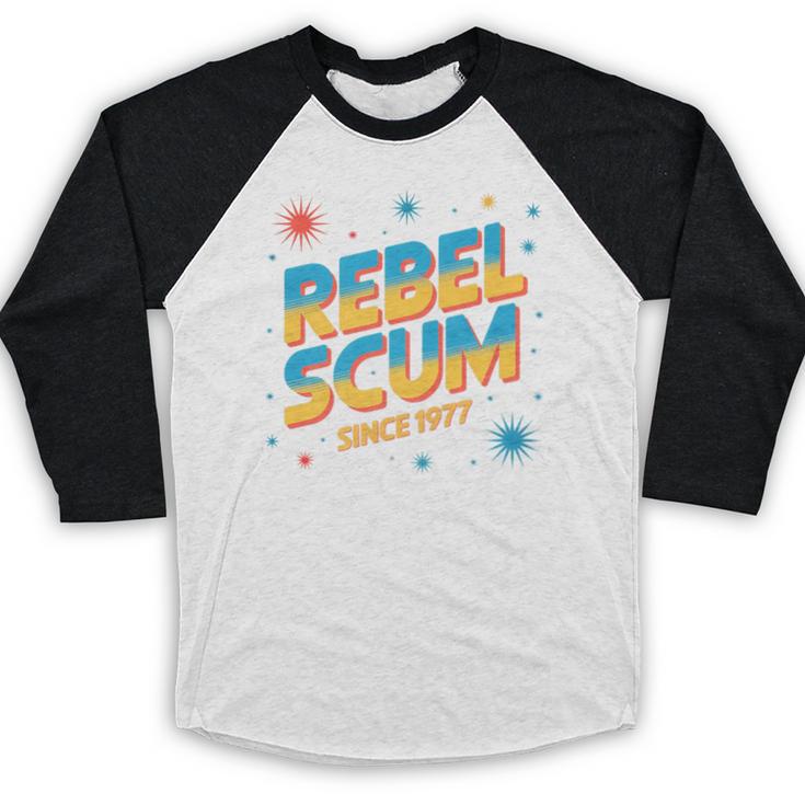Retro Sci Fi Star Rebel 1977 Space Vintage Nerd Nostalgia Premium Baseball Raglan Shirt