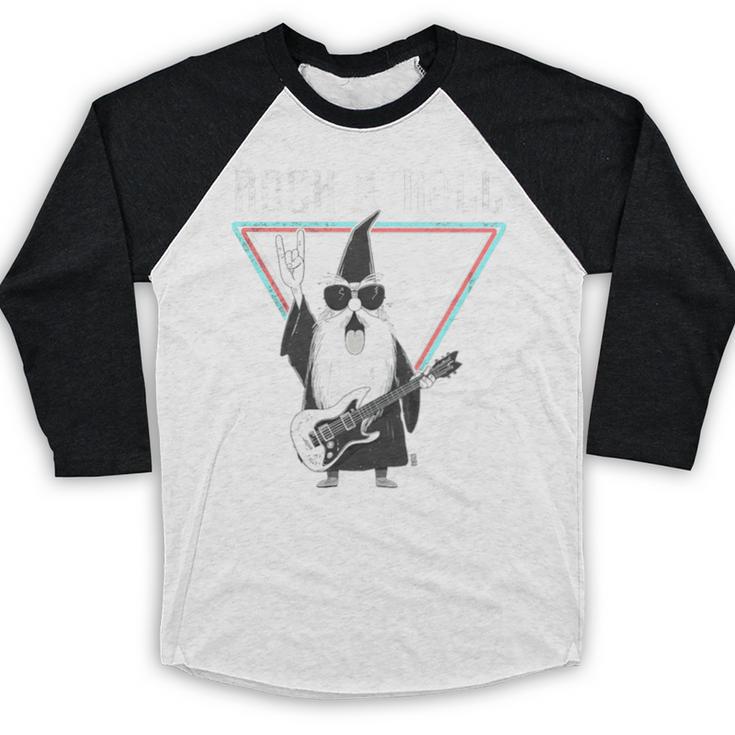 Rock & Roll Wizard Music Nostalgia Premium Tri-Blend Baseball Raglan Shirt