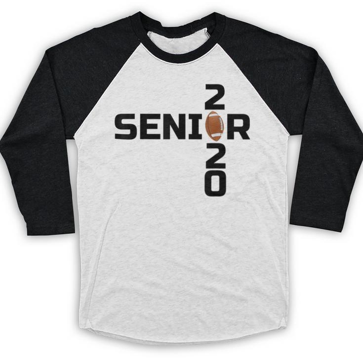 Senior 2020 Football Graduation Shirt Baseball Raglan Shirt